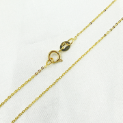 14K Solid Gold Flat Cable Chain